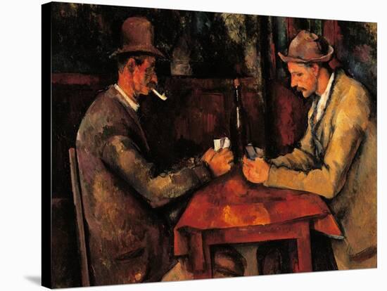 Card Players-Paul Cézanne-Stretched Canvas