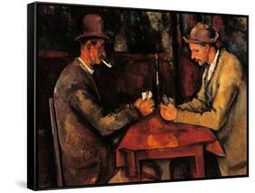 Card Players-Paul Cézanne-Framed Stretched Canvas