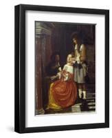 Card Players-Pieter de Hooch-Framed Giclee Print