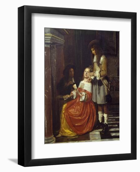 Card Players-Pieter de Hooch-Framed Giclee Print