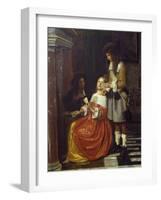 Card Players-Pieter de Hooch-Framed Giclee Print