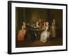 Card-Playing Gathering-Joseph F. zugeschr Nollekens-Framed Giclee Print