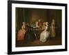 Card-Playing Gathering-Joseph F. zugeschr Nollekens-Framed Giclee Print