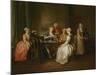 Card-Playing Gathering-Joseph F. zugeschr Nollekens-Mounted Giclee Print