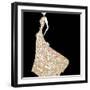 Card with Beautiful Woman-Regina Jershova-Framed Art Print