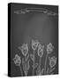 Card with Tulips on Chalkboard-tukkki-Stretched Canvas