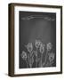 Card with Tulips on Chalkboard-tukkki-Framed Art Print