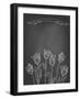 Card with Tulips on Chalkboard-tukkki-Framed Art Print