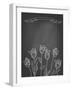 Card with Tulips on Chalkboard-tukkki-Framed Art Print