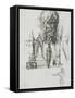 Cardboard 75. Sheet of Studies for "Salome Dancing"-Gustave Moreau-Framed Stretched Canvas