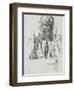 Cardboard 75. Sheet of Studies for "Salome Dancing"-Gustave Moreau-Framed Giclee Print