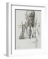 Cardboard 75. Sheet of Studies for "Salome Dancing"-Gustave Moreau-Framed Giclee Print