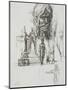 Cardboard 75. Sheet of Studies for "Salome Dancing"-Gustave Moreau-Mounted Giclee Print