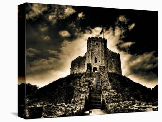 Cardiff Castle 1-Clive Nolan-Stretched Canvas