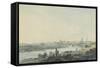 Cardiff from the South, C.1789-Julius Caesar Ibbetson-Framed Stretched Canvas