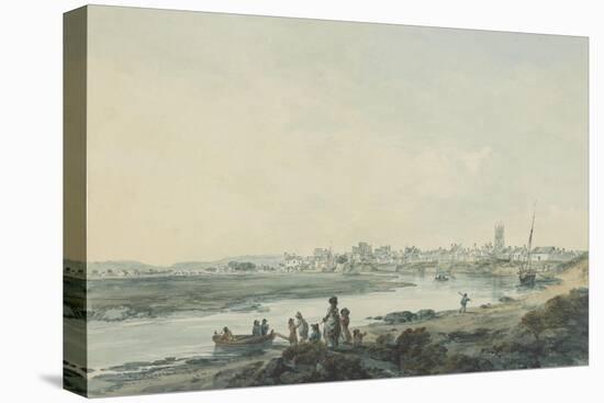 Cardiff from the South, C.1789-Julius Caesar Ibbetson-Stretched Canvas