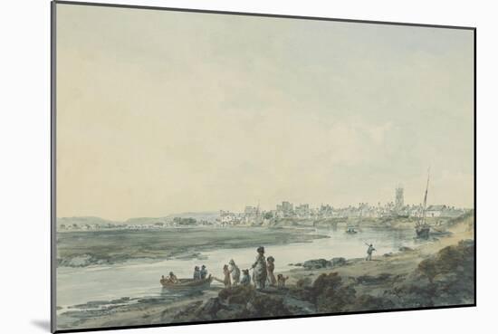 Cardiff from the South, C.1789-Julius Caesar Ibbetson-Mounted Giclee Print