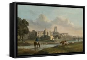 Cardiff from the West (Oil on Canvas)-Alexander Wilson-Framed Stretched Canvas