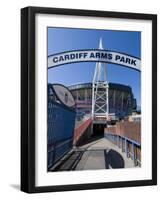 Cardiff Millennium Stadium at Cardiff Arms Park, Cardiff, Wales, United Kingdom, Europe-Ethel Davies-Framed Photographic Print