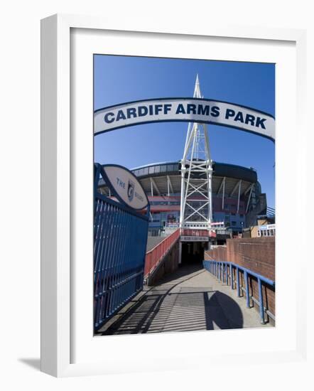 Cardiff Millennium Stadium at Cardiff Arms Park, Cardiff, Wales, United Kingdom, Europe-Ethel Davies-Framed Photographic Print