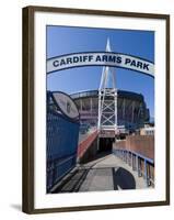 Cardiff Millennium Stadium at Cardiff Arms Park, Cardiff, Wales, United Kingdom, Europe-Ethel Davies-Framed Photographic Print