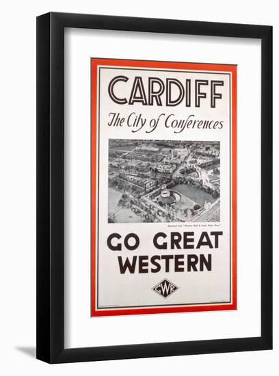 Cardiff the City of Conferences, Go Great Western-null-Framed Art Print