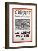 Cardiff the City of Conferences, Go Great Western-null-Framed Art Print