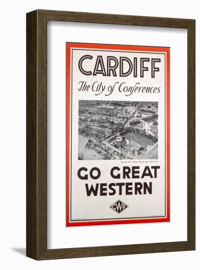 Cardiff the City of Conferences, Go Great Western-null-Framed Art Print