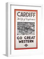 Cardiff the City of Conferences, Go Great Western-null-Framed Art Print