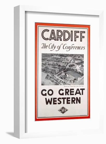 Cardiff the City of Conferences, Go Great Western-null-Framed Art Print