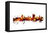 Cardiff Wales Skyline-Michael Tompsett-Framed Stretched Canvas