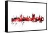 Cardiff Wales Skyline-Michael Tompsett-Framed Stretched Canvas