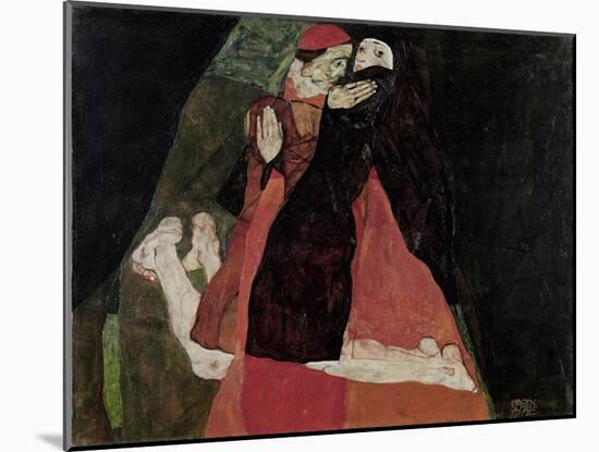 Cardinal and Nun (Tendernes), 1912-Egon Schiele-Mounted Giclee Print