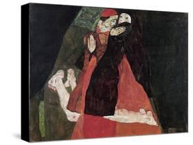 Cardinal and Nun (Tenderness)-Egon Schiele-Stretched Canvas