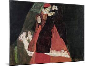 Cardinal and Nun (Tenderness)-Egon Schiele-Mounted Giclee Print