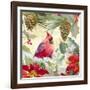 Cardinal and Pinecones I-Lanie Loreth-Framed Art Print