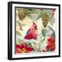 Cardinal and Pinecones I-Lanie Loreth-Framed Art Print