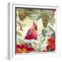 Cardinal and Pinecones I-Lanie Loreth-Framed Art Print
