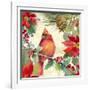 Cardinal and Pinecones II-Lanie Loreth-Framed Art Print