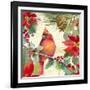 Cardinal and Pinecones II-Lanie Loreth-Framed Art Print