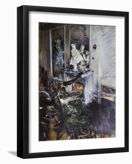 Cardinal Bernini in Painter's Room-Giovanni Boldini-Framed Giclee Print