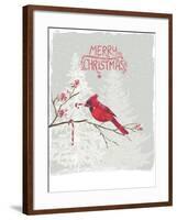 Cardinal Candy Cane-PI Studio-Framed Art Print