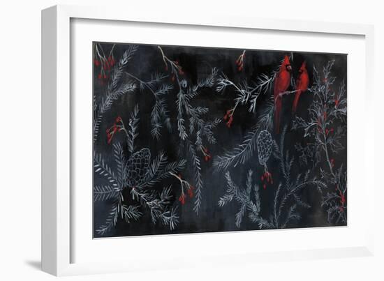 Cardinal Chalkboard-Danhui Nai-Framed Premium Giclee Print