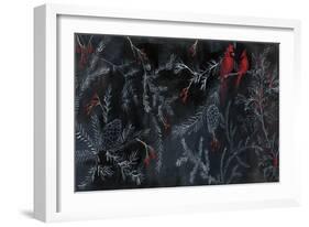 Cardinal Chalkboard-Danhui Nai-Framed Premium Giclee Print