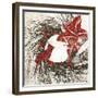 Cardinal Christmas I-Color Bakery-Framed Giclee Print