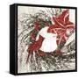Cardinal Christmas I-Color Bakery-Framed Stretched Canvas