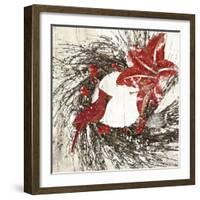 Cardinal Christmas I-Color Bakery-Framed Giclee Print