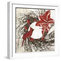 Cardinal Christmas I-Color Bakery-Framed Giclee Print