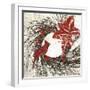 Cardinal Christmas I-Color Bakery-Framed Giclee Print