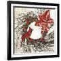 Cardinal Christmas I-Color Bakery-Framed Giclee Print